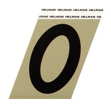 Hillman 3 Inch Adhesive Black Gold Aluminum House Number 0 mailbox