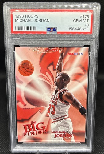 Michael Jordan 1996 Hoops PSA 10 #176 Chicago Bulls Gem Mint