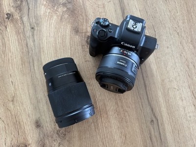 Canon EOS M50 Bundle + Sigma 16mm f/1.4 + EF 50mm f/1.8 STM + Viltrox Adapter 