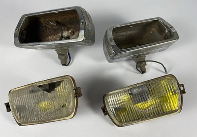 Cibie Square Lamps A1485 Pair Jaguar Porche Alfa Mercedes IGM - Sold As Is