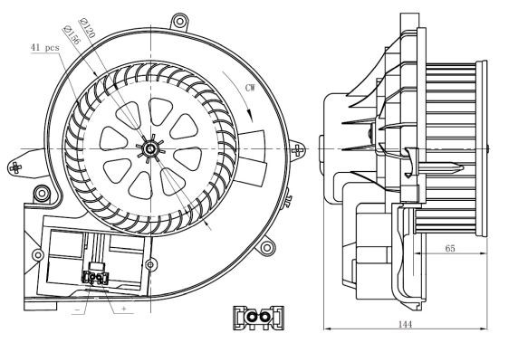 Für NRF 34302 INTERIOR BLOWER
