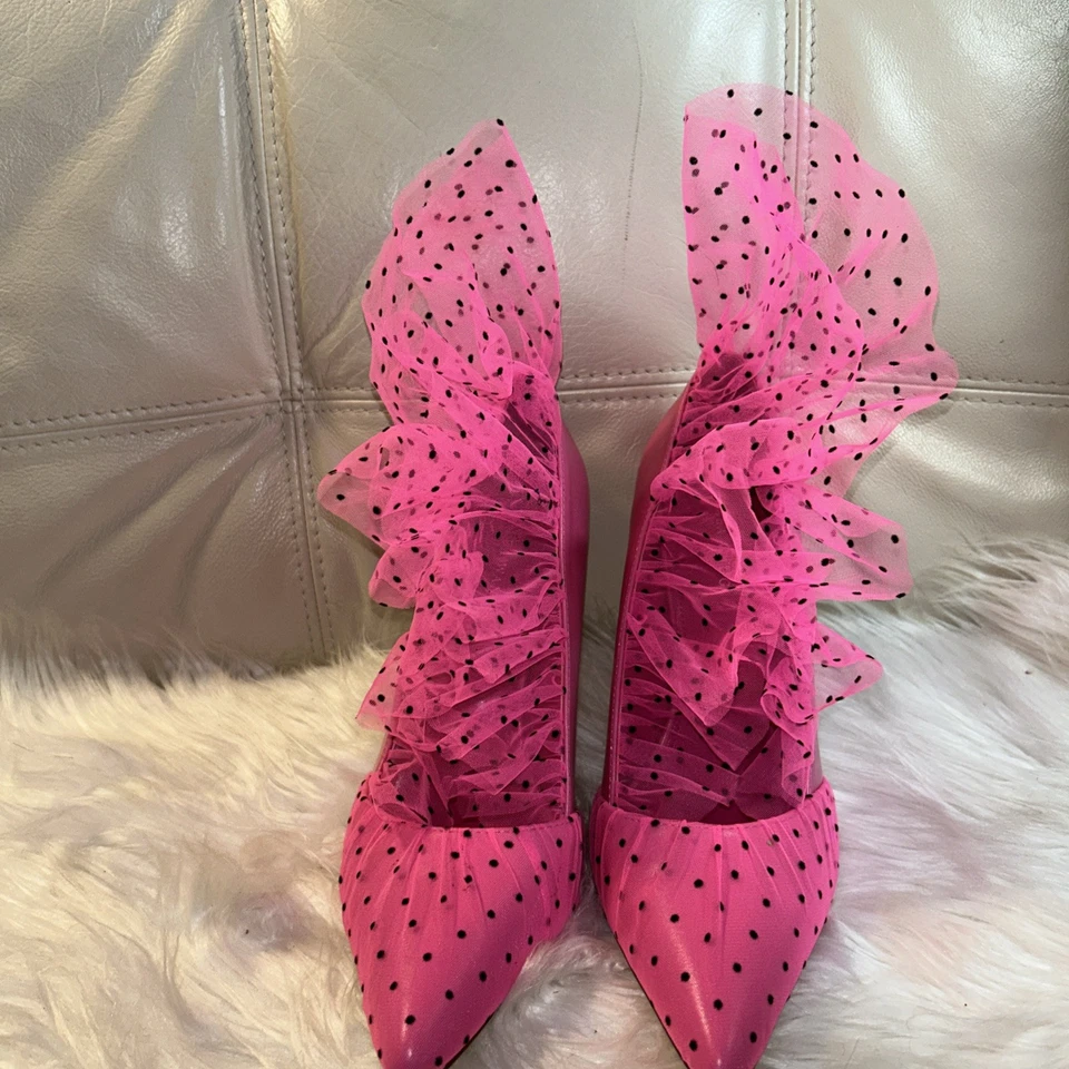 Zapatos de mujer AZALEA WANG TUL LUNARES rosa talla 9 10 ¡Agotados! Foto 2 de 4