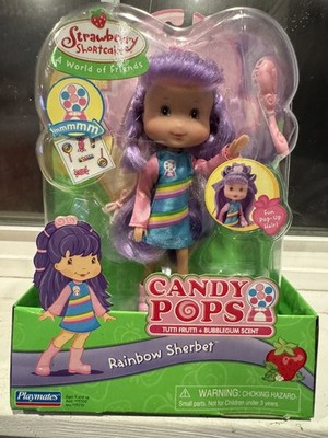 New 2006 Playmate Strawberry Shortcake Candy Pops Rainbow Sherbet Doll NIB