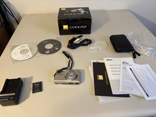 Nikon Coolpix S4000 Digital Camera Silver 12MP Touch Screen Tested Working