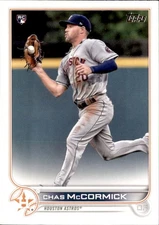 2022 Topps Series 1 - Chas McCormick #135 Fielding, Grey Jersey (RC)