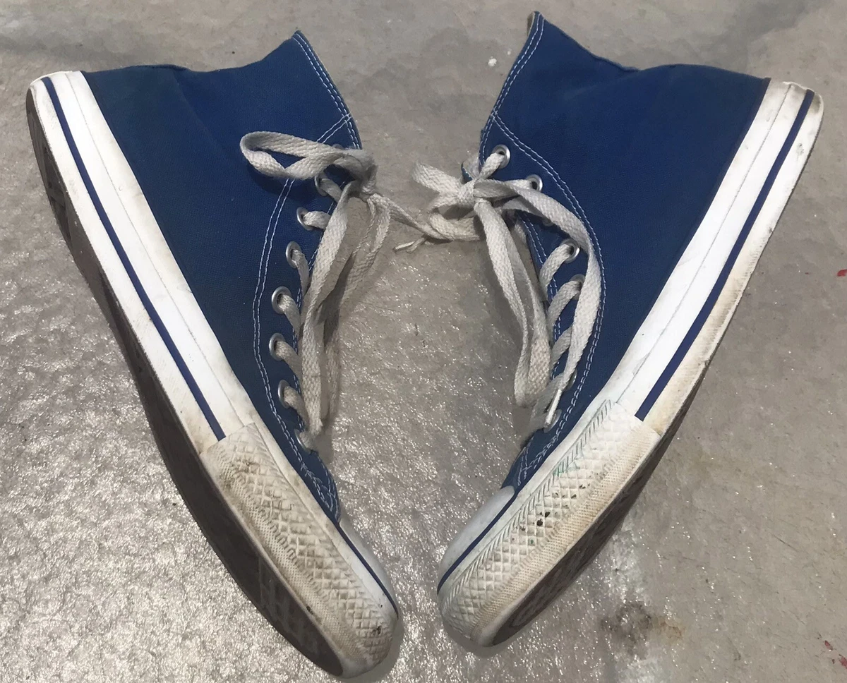 Converse Hi Top Chuck Taylor All Star Classic Shoe Blue White Size 9 Wo 11