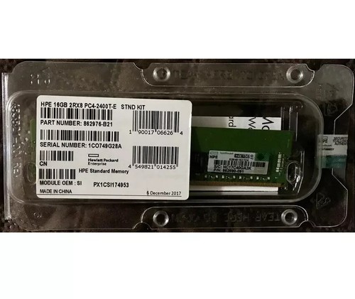 862976-B21 862690-091 HPE 2RX8 16GB DDR4 PC4-2400T UDIMM ECC Unbuffered Memory