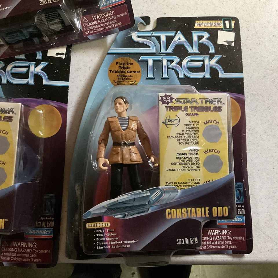 Star Trek Deep Space Warp Factor Serie 1 Lote Constable Odo, Dr Bashir, Cap. K Foto 2 de 4