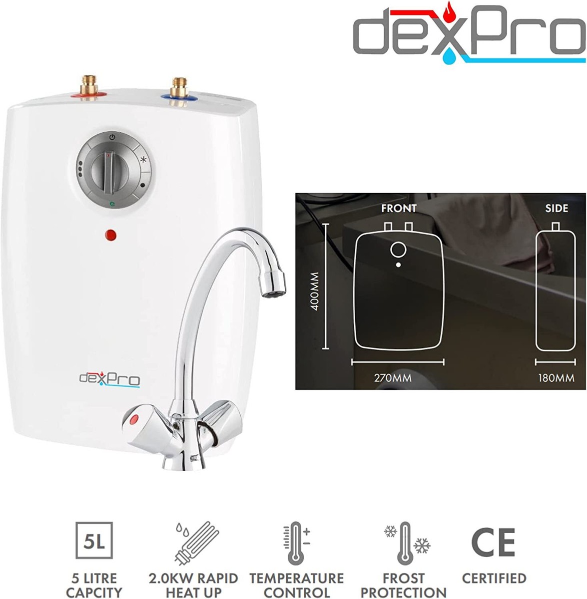 Dexpro Oversink Water Heater With Spout Heatrae Sadia Express