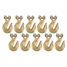 10 Pack G70 3/8" Clevis Grab Hooks Tow Chain Hook Flatbed Truck Trailer Tie Down