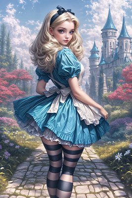 【ALICE IN WONDERLAND】手描き イラスト アート Alice in Wonderland Art Print – Meeco Studio