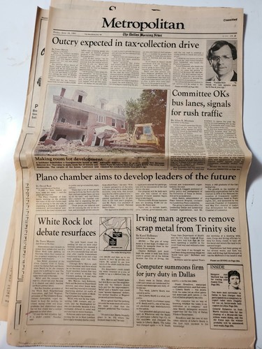 De colección The Dallas Morning News 24 de junio de 1983 PAPEL COMPLETO Ley Marcial del Papa - Imagen 8 de 8