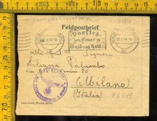 RSI 2 Guerra Franchigia Posta Militare Feldpost x Milano pc 719