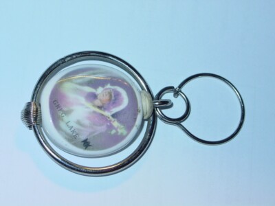 GREG LAKE VINTAGE 1970's NIKI GLASS CIGARETTE HEADSHOP SMOKE STONE KEYCHAIN