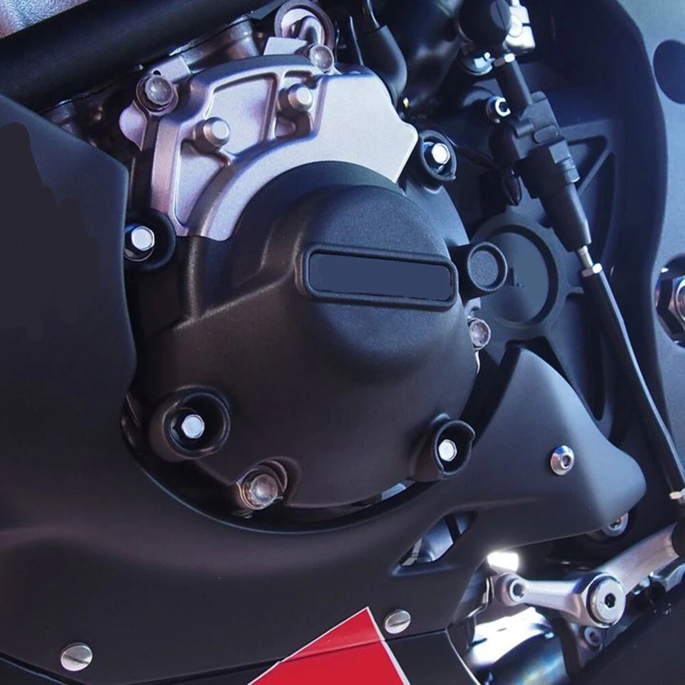 Cubierta de protección de motor de fibra de carbono para Yamaha YZF-R1 2015-2023 Foto 3 de 4