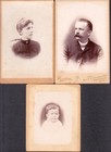 William David Otterson Family (3) Cabinet Photos Wife Jennie, Son William Jr.