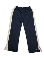 Vintage Nike Silver Tag Joggers Navy Drawstring Warm-Up Women's Medium 8-10