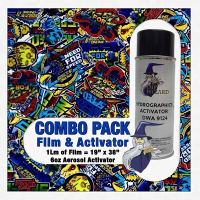 hydrographic film / activator Sticker Bomb #30 hydro dip dipping wizard
