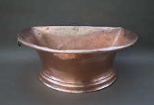 Bassin de fontaine ancien en cuivre avec anses , du XIXème siècle