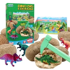 Dinosaur Excavation Kit with Diorama and Tools STEM Learning for Kids