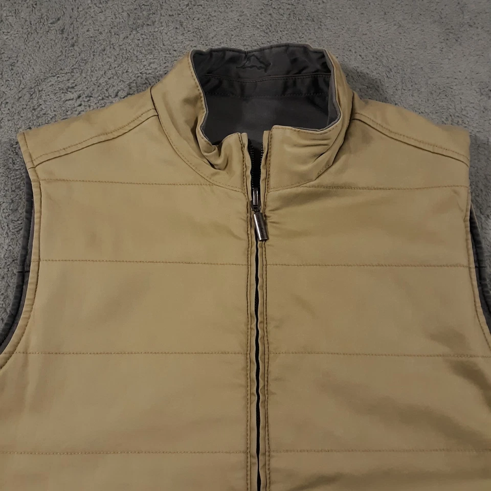 Tommy Bahama Reversible Puffer Quilted Vest Mens Fits Size XL Full Zip Foto 3 de 4