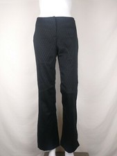 Powder Blu pants size 7 vintage black embossed stretch flare 28 waist EUC USA