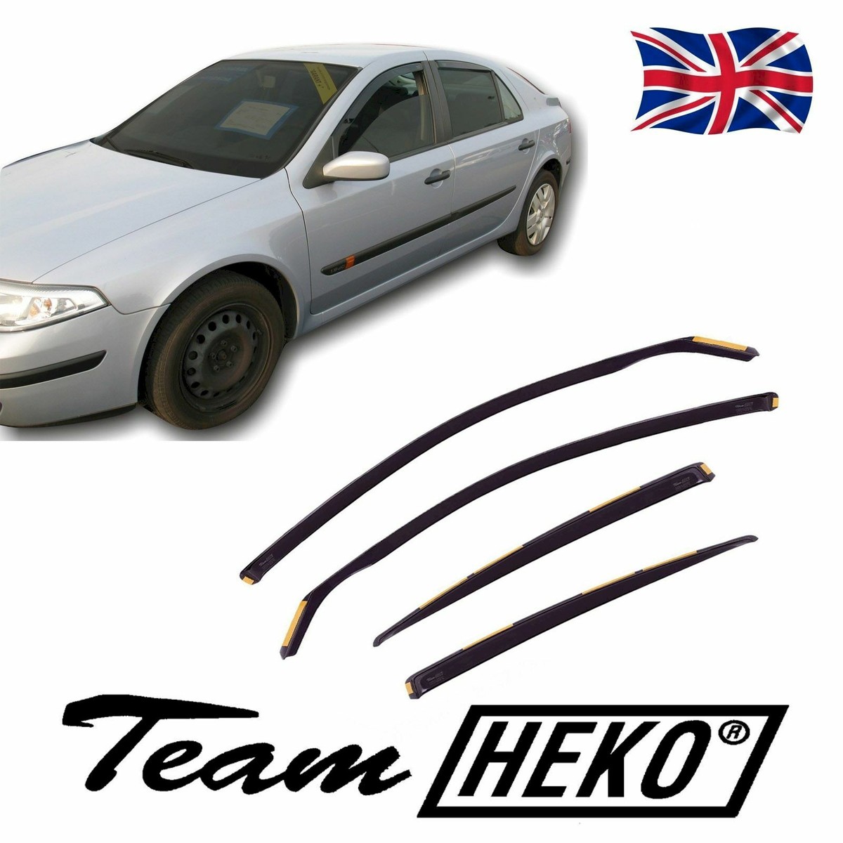 Heko Wind Deflectors For Renault Laguna Mk2 2001-2007 Tinted | UK - View #3