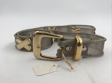 Vintage Mesh Metal Belt Mixed Metal Tone 42.5  Buckle To Tip