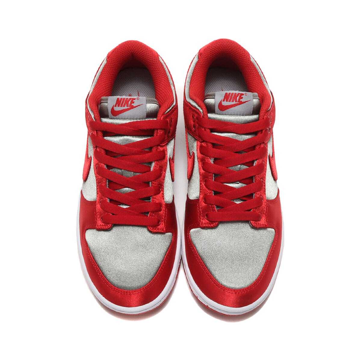 Nike Dunk Low Satin Grey Shoes Red Logo Top Classics Retro