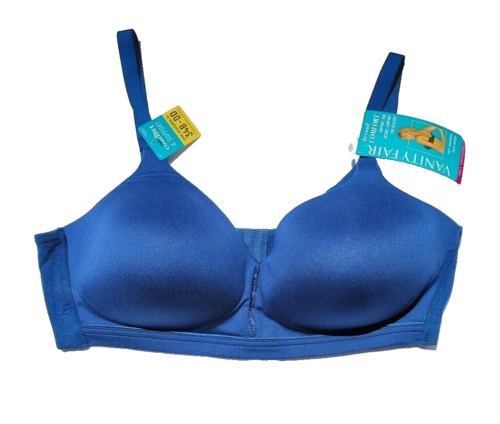 Vanity Fair Beyond Comfort Full Coverage Wireless Bra 72282 Endless Blue 40C NWT