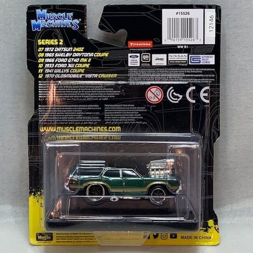 Maisto Die Cast Muscle Machines Series 2 #12 1970 Oldsmobile Vista Cruiser 1:64 - Picture 4 of 4