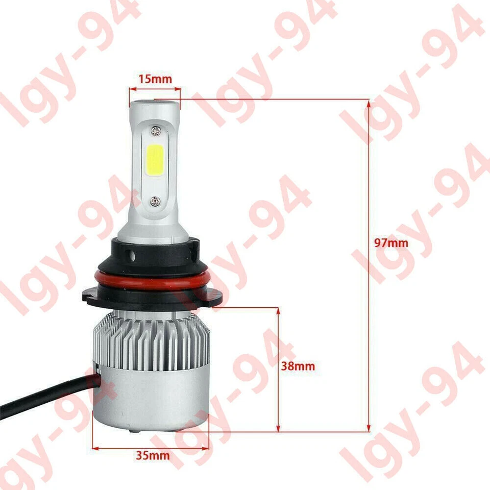 9007 HB5 6000K White Hi/Low LED Headlight Kit for MITSUBISHI Endeavor 2004-2011 - Image 2 of 4