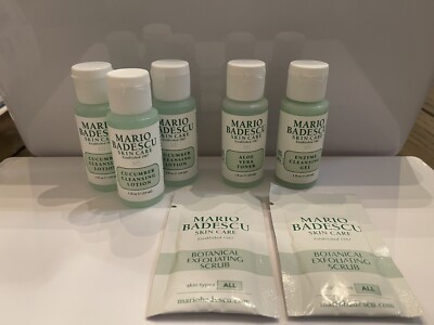 Mario Badescu 7 Piece Set~Cucumber Cleansing Lotion~Aloe Vera Toner~Enzyme Gel