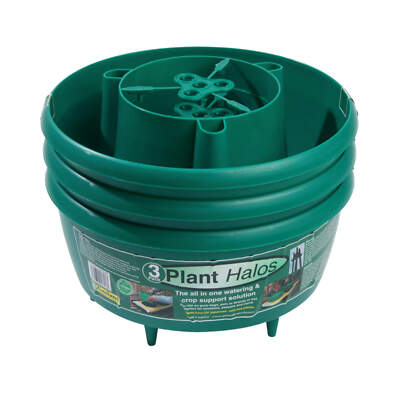 Topf mit Bewässerung 3x Garland Plant Halos mit Wasserspeicher Grün