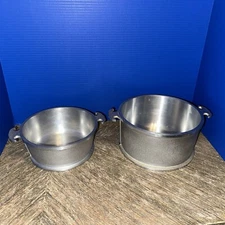 Vtg Guardian Service Cookware Aluminum Round Roasters (2)