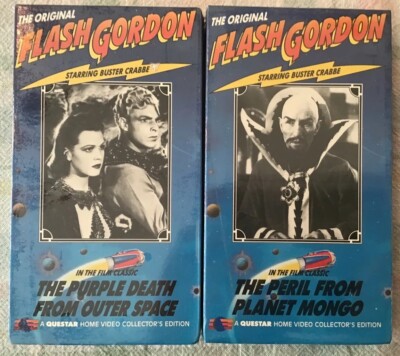 Flash Gordon VHS Lot Of 2 Buster Crabbe (Rare Flash Gordon!)