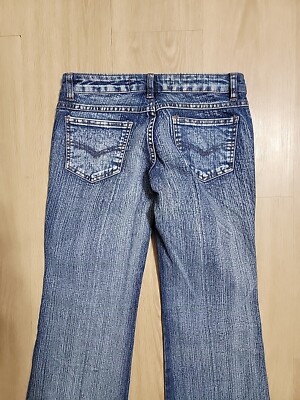Vintage Crazy Daisy Jeans 26x33 Acid Wash Low Rise Stretch