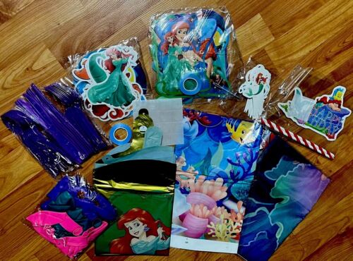 Little Mermaid Ariel Party supplies Banner, Balloons, Toppers, Decor 70+ items