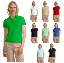 Port Authority Women's Superior Pima Soft Cotton Golf Polo Shirts NEW L449