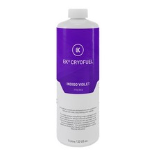 1000ml EK-CryoFuel Water Cooling Fluid, Indigo Violet, UV Reactive, Copper/Brass