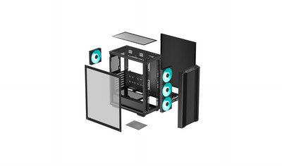 6933412774617 DeepCool CC560 V2 Midi Tower Schwarz DEEPCOOL