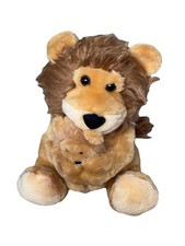 Vintage 1984 Dakin Lion Mother Mom Hugging Baby Cub Plush Stuffed Animal