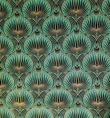 Timeless Treasures - 2 Yards - Green Feather Wallpaper Quilting Fabric 