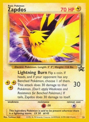 Pokemon Zapdos (23/58) Wizards Black Star Promos LP