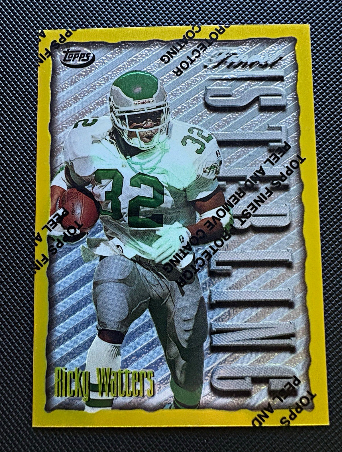 1996 Topps Finest Ricky Watters #309 Gold Sterling w/ Protective Coating Eagles