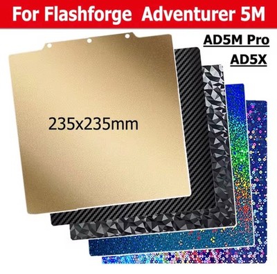 Flashforge Adventurer 5M/5M Pro PEI Magnetische Bauplatte Federstahl 3D Drucker