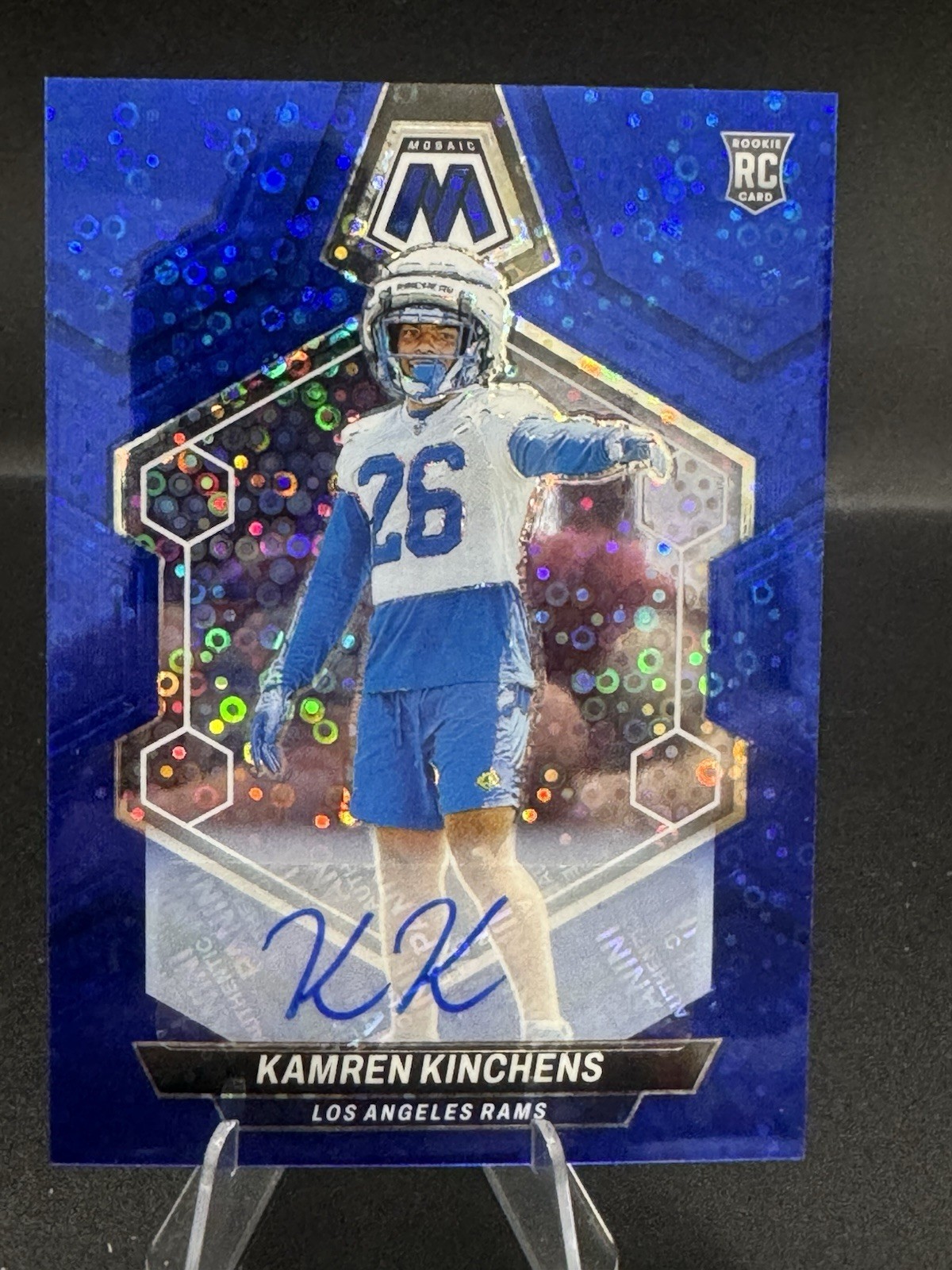 Kamren Kinchens Panini Mosaic #379 Autograph-Blue No Huddle