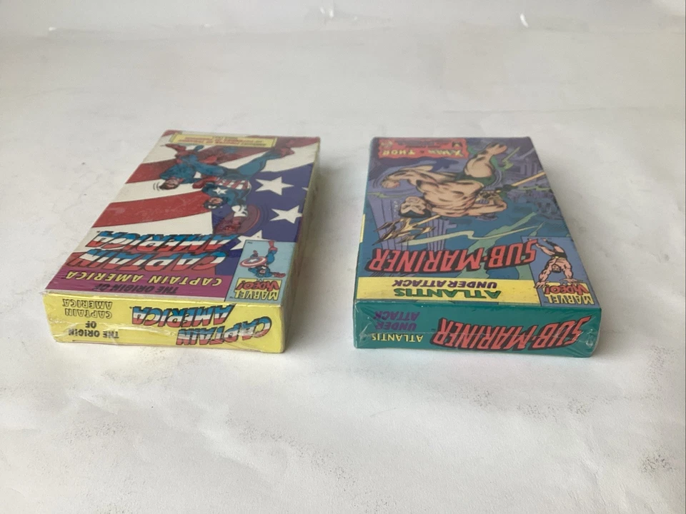 Marvel Comics Origin of Captain America + Sub-Mariner 1991 SEALED VHS - Image 3 of 4