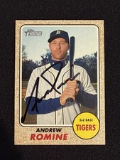 Andrew Romine Signed 2017 Topps Heritage #317 Detroit Tigers 