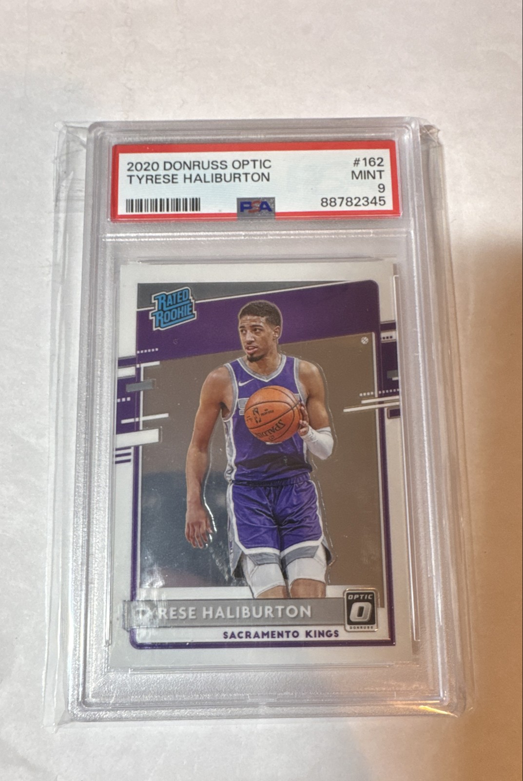 2020-21 Panini Donruss Optic - Rated Rookie Tyrese Haliburton #162 (RC) PSA 9